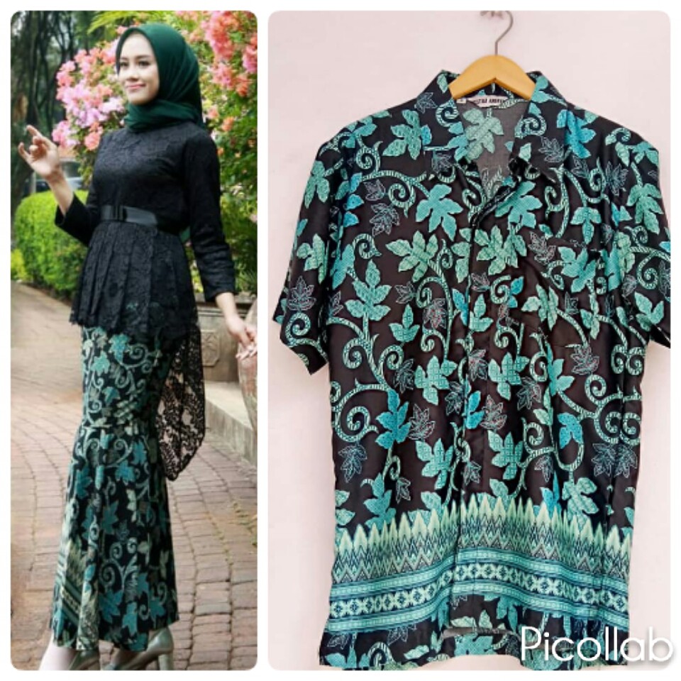 Kebaya Brokat Aurora Rok Duyung  Kemeja Batik Lengan Pendek