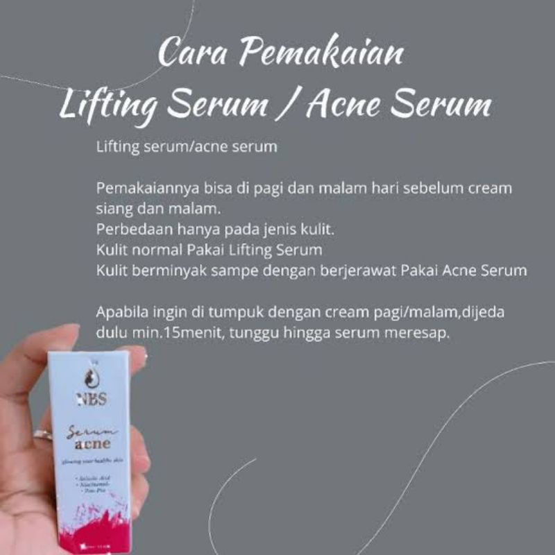 Serum Acne NBS / Serum Acne / Acne Serum / Serum Jerawat / Obat Jerawat / Serum NBS