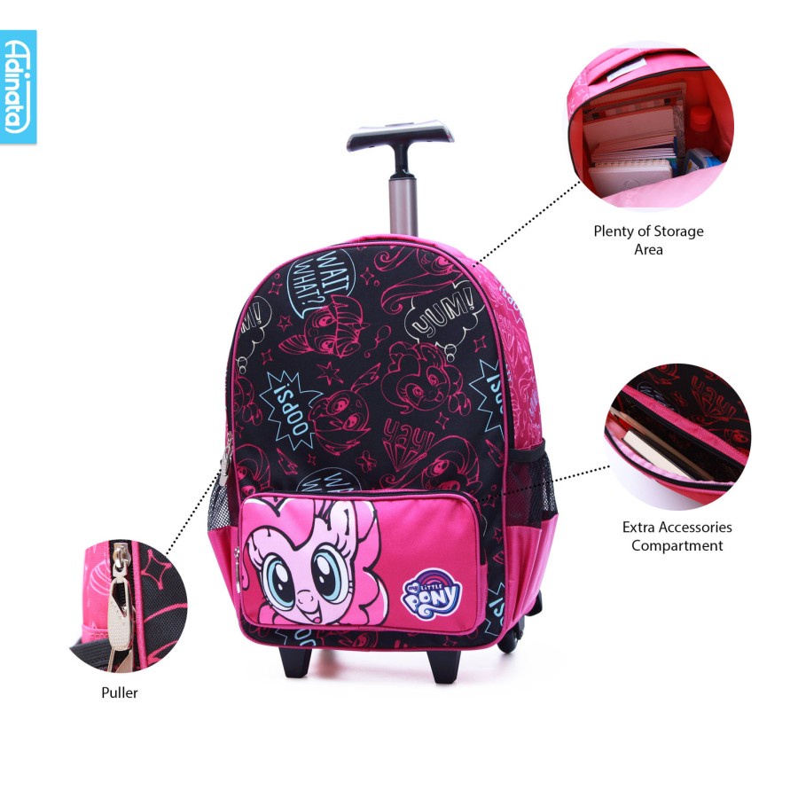 Tas Troli My Little Pony Colorful Trolley 16" - Adinata /Bag Troli 0675