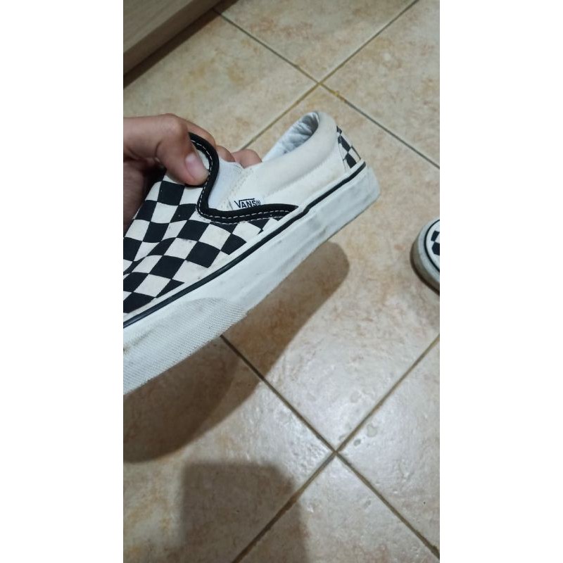 vans slip on checkerboard second