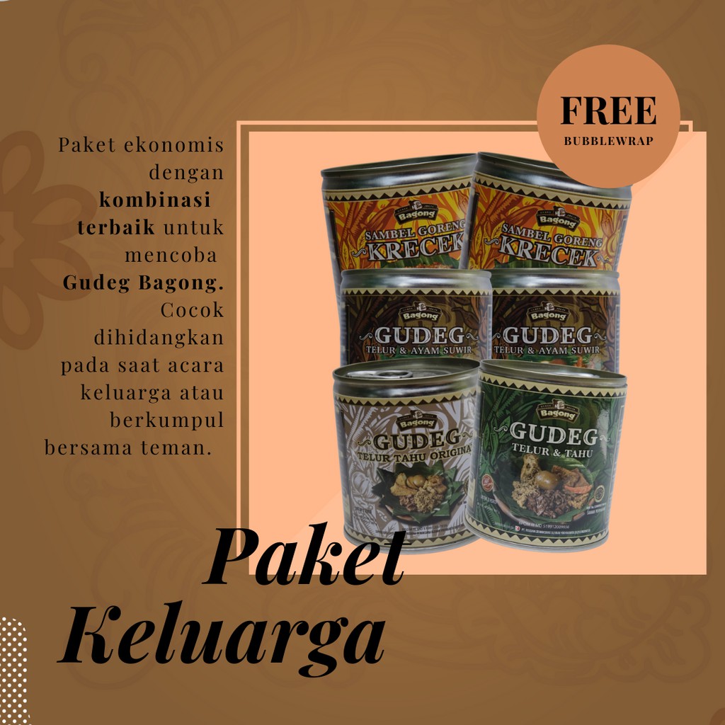 

Gudeg Bagong PAKET KELUARGA FREE BUBBLE WARP