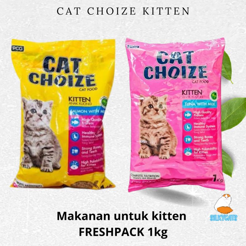Cat choize kitten salmon &amp; tuna 1kg FRESHPACK. makanan kucing cat choize kitten 1kg