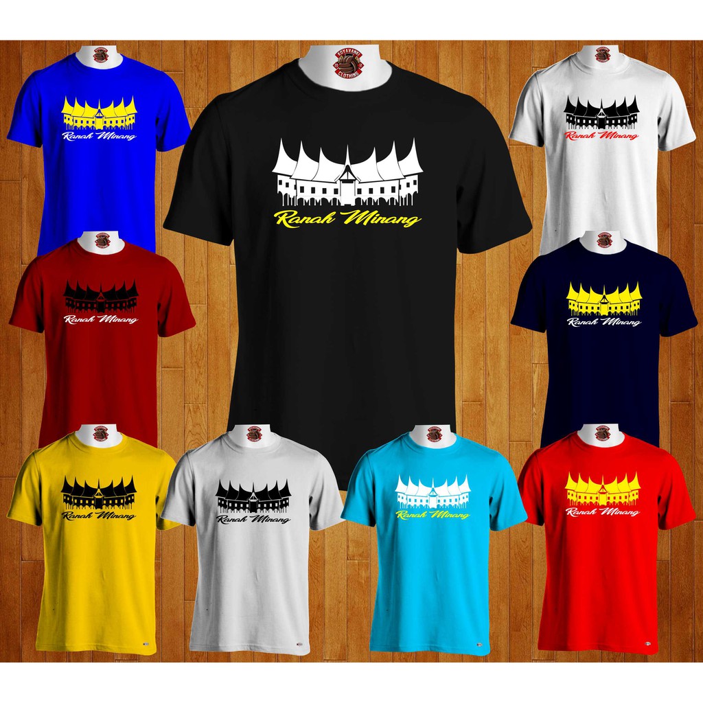 Kaos / t-shirt Ranah Minang /rumah adat /minang kabau
