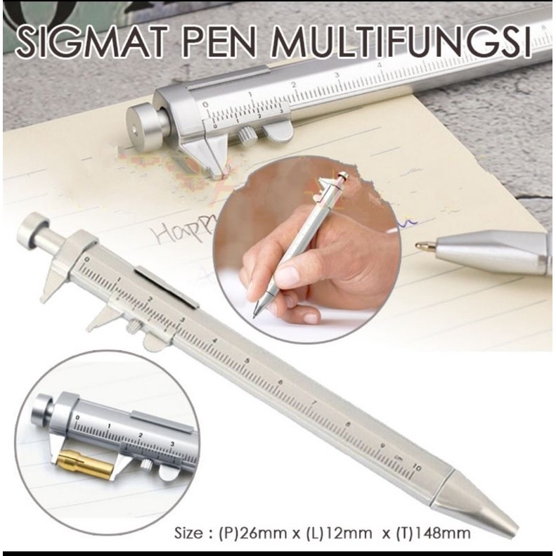 

Pen Ukur Sigmat Ballpoint Multifungsi Measuring Tool Scale Ruler pulpen zigmat