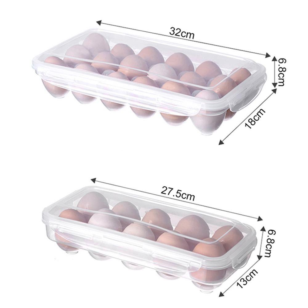 【 ELEGANT 】 Kotak Penyimpanan Telur Pp10/18 Grid Lemari Es Organisasi Home Organizer Dispenser Telur Keranjang Kitchen Storage