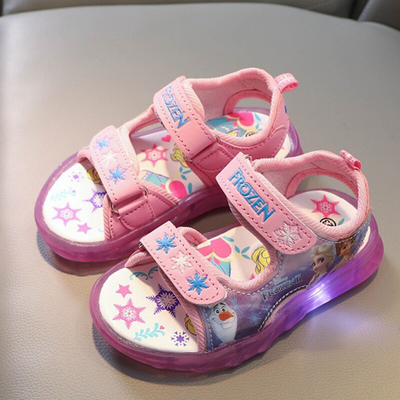 Sandal Anak Perempuan - Sendal Anak Laki Laki Ultra Light Super LED Sport Import FROZEN 006 Casual Fashion