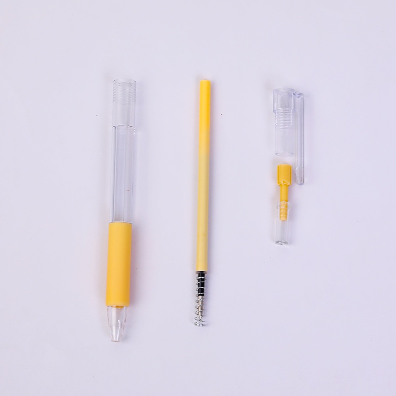 5pcs Pulpen Tinta Gel 0.5mm Warna Hitam Untuk Alat Tulis Kantor