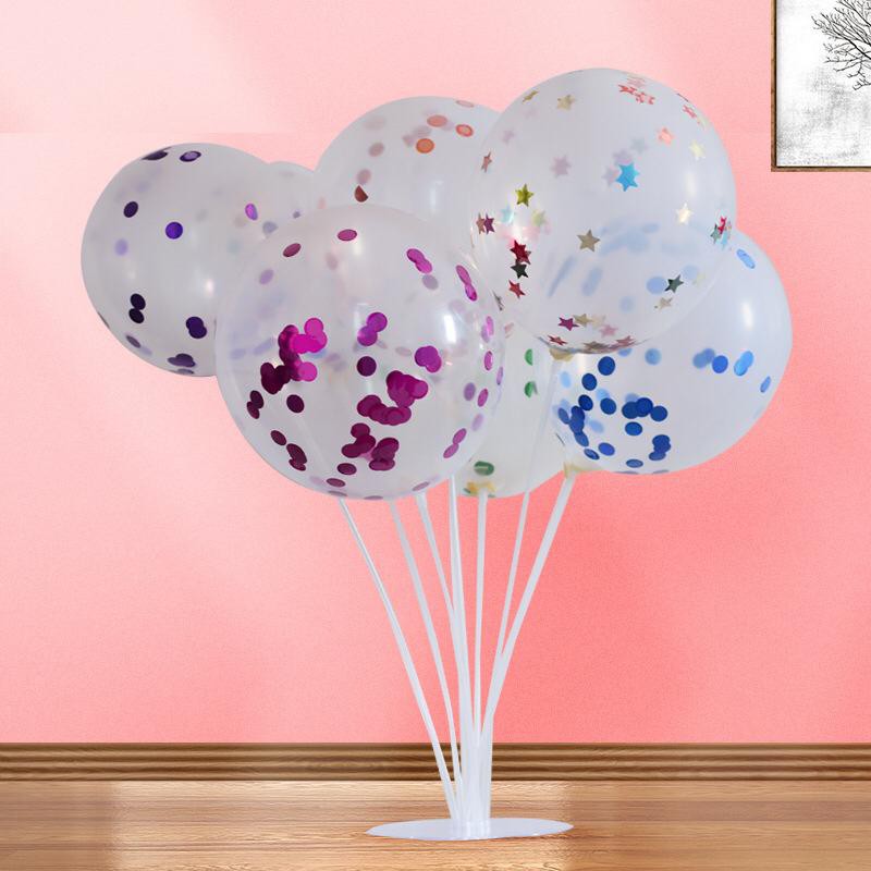 Balon Latex Confetti Transparan