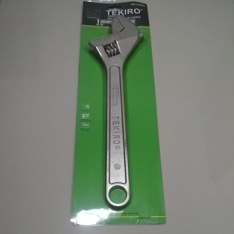 KUNCI INGGRIS 15 in TEKIRO ADJUSTABLE WRENCH 15 INCH TEKIRO WR-AD0284 TEKIRO Kunci Inggris Perkakas