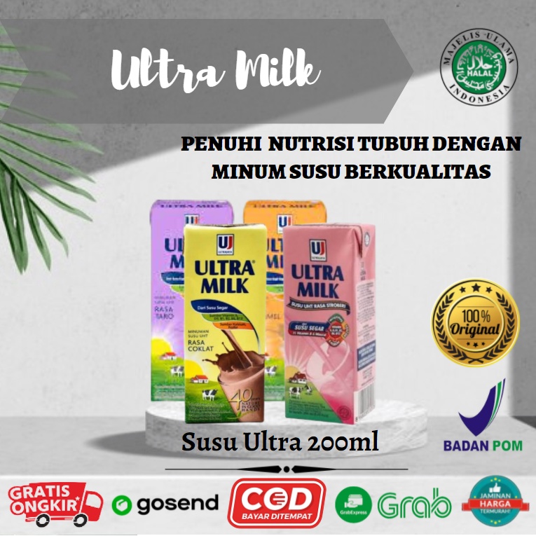

Ultra Milk Susu Segar UHT Full Cream 200ml Murah