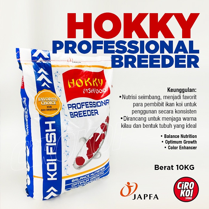 Pakan Ikan Koi HOKKY PROFESIONAL BREEDER 10kg