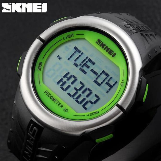 SKMEI Original Pengukur Detak Jantung dan Kalori Jam Tangan Sporty Led - Hijau Muda
