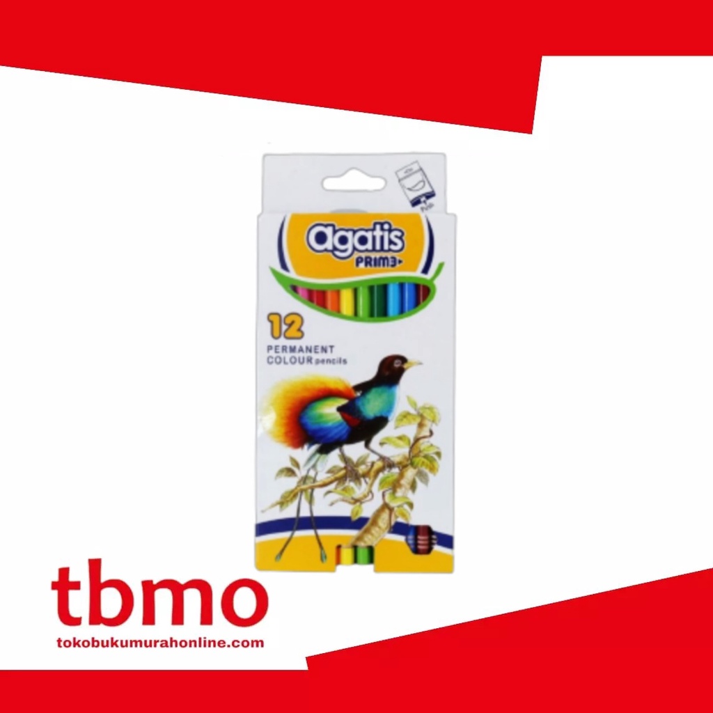 

TBMO Agatis Prime Wood Permanent Color Pencil Hexagonal 12 Warna