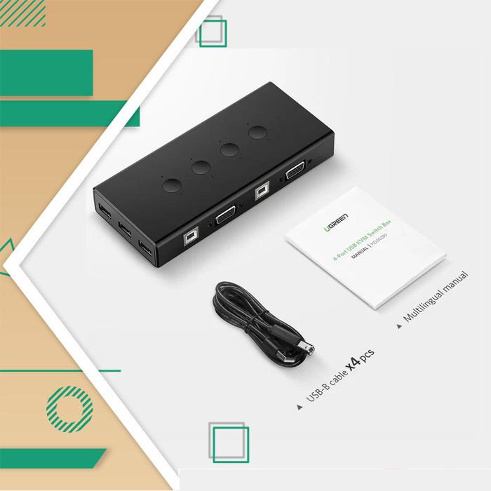 UGREEN 4-Port USB KVM Switch Box