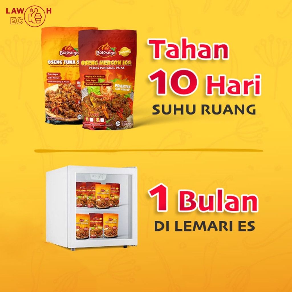 READY STOK BOLOSEGO PAKET COMBO 2 - 2 Pack Oseng Mercon Daging Iga Sapi