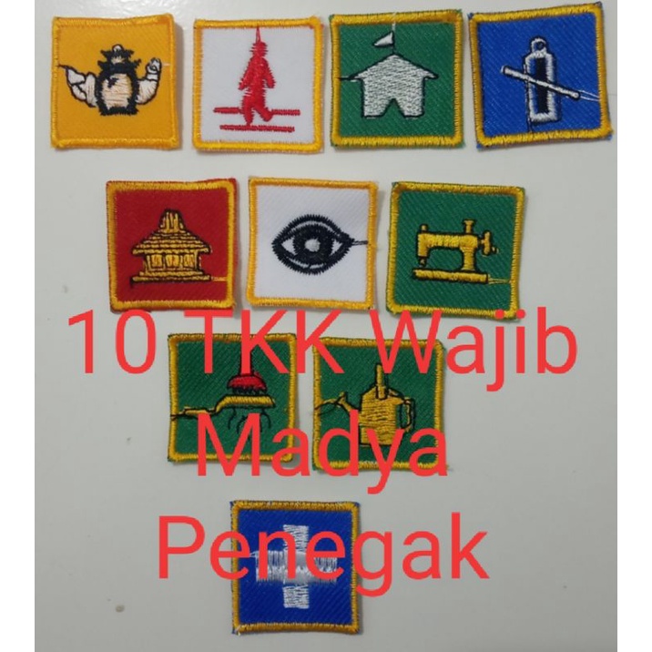 Paket 10 TKK Madya Penegak Bordir 10 TKK Wajib pramuka