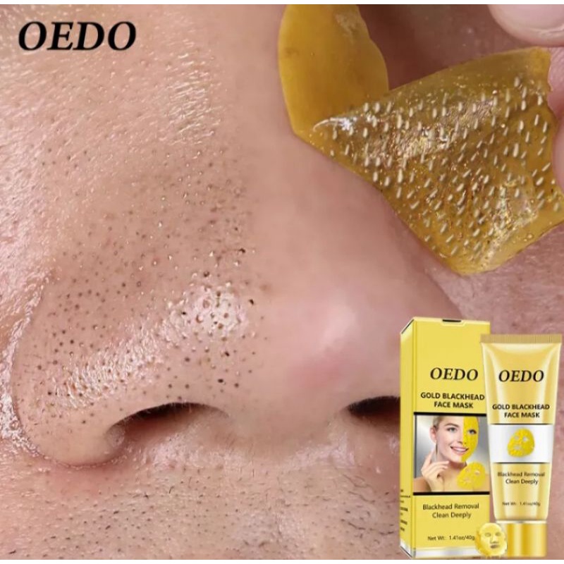 OEDO GOLD BLACK FACE MASK | MASKER EMAS PENGHILANG KOMEDO, BLACKHEAD, PORI BESAR, KULIT KASAR