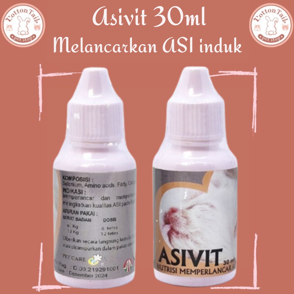 Asivit 30ml Suplemen Pelancar ASI Induk Kucing