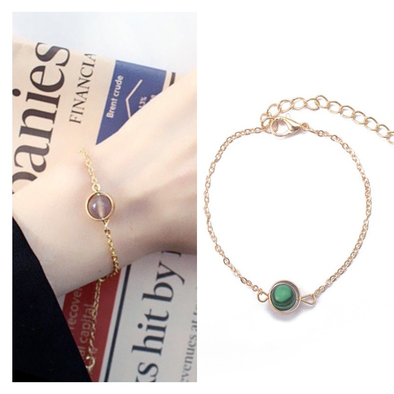[ACKER] Gelang rantai Fashion pola marmer liontin manik-manik