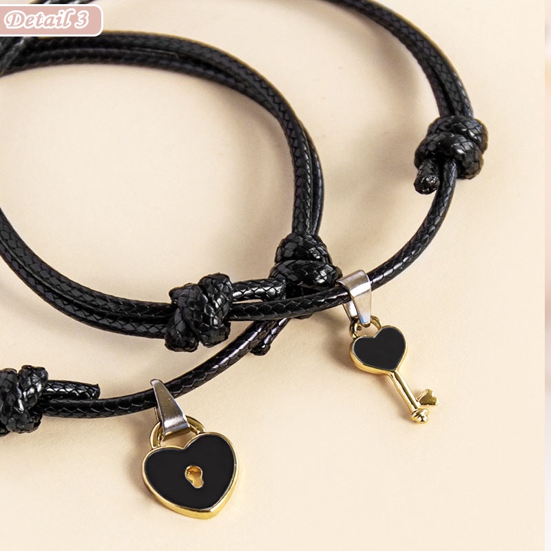 TERBARU COD Gelang Couple 2Pcs Liontin Kunci Hati Bracelets Sahabat Pacar Bestie GLG17 COD R2a