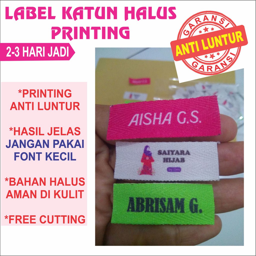 

PROMO !!! LABEL KATUN PRINTING FREE CUSTOM DESAIN