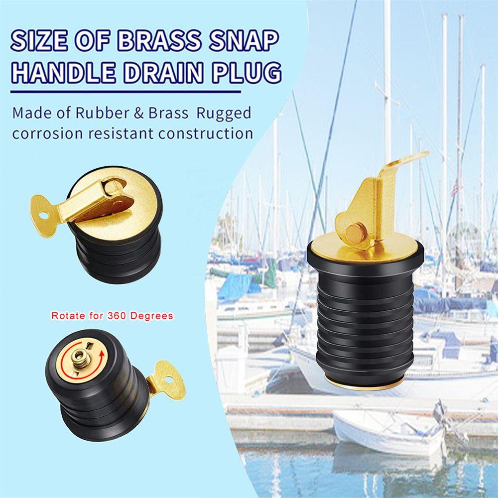 Preva Marine Drain Plug Stopper Kuningan Olahraga Luar Universal Lambung Lambung Lubang Colokan Stop Kontak Bung Kano Snap Ketat Gaya Flip