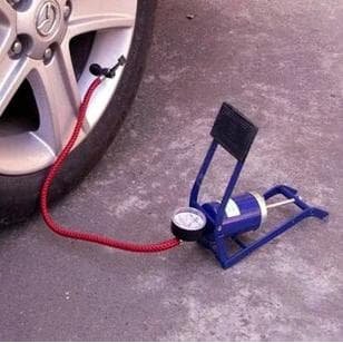 Pompa Ban Motor Mobil Sepeda Kursi Kompa Angin Injak Manual