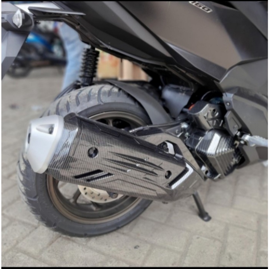 cover knalpot carbon honda vario 160