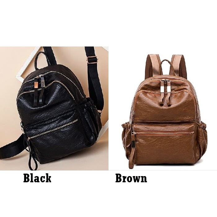 Backpack Wanita GD10224 Tas Ransel Gendong Punggung Kulit Wanita Import