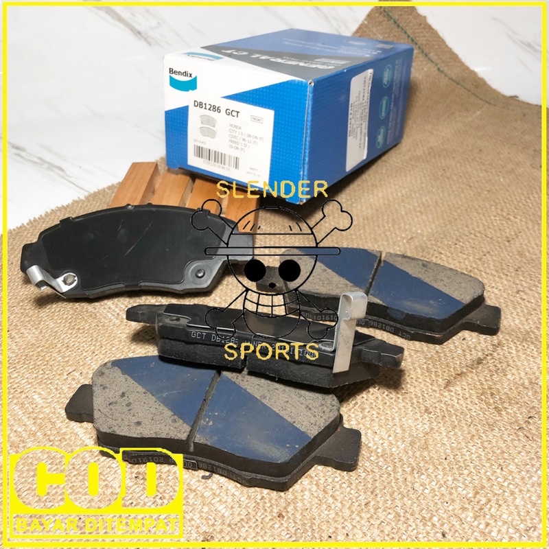 BRAKE PAD JAZZ DB 1286 GCT - KAMPAS REM DEPAN MOBILIO CITY FREED JAZZ