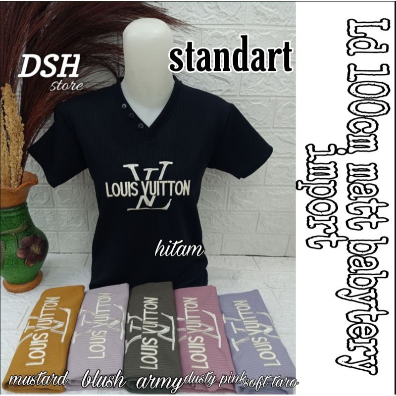 KAOS WANITA STANDART KAOS BABYTERY PRETTY CUTE KAOS MURAH KAOS KERAH V