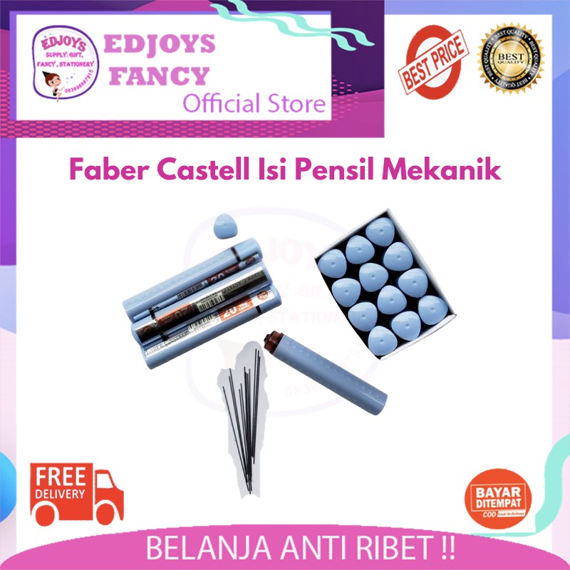 

ISI PENSIL MEKANIK FABER CASTELL 0.5MM 2B LEAD SUPERFINE GRIP LIGHT BLUE ISI 20 PCS