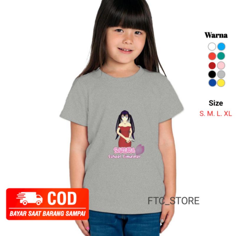 Kaos anak sakura/baju anak sakura school simulator/baju anak perempuan