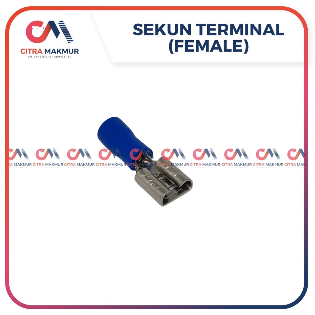 Sekun Biru 4mm Kompresor AC Terminal connector konektor Kabel Air conditioner Kulkas KapasitorFDD2 25 250