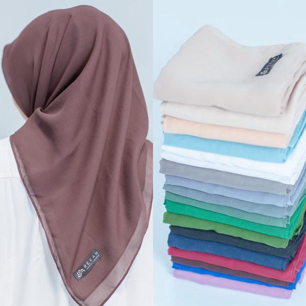 Hijab Segi Empat Bella Square Premium Tepi Jahit By Rekah Hijab