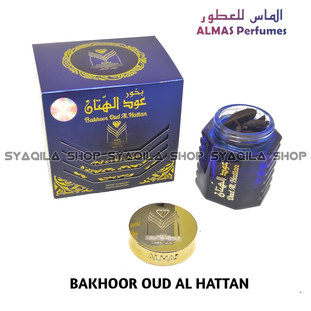 Bukhur Oud AL Hattan Bakhour Almas Buhur Dupa Ori Saudi Menyan Gahru Bakhoor Arab Pengharum Bakar Wangi gaharu Import KSA