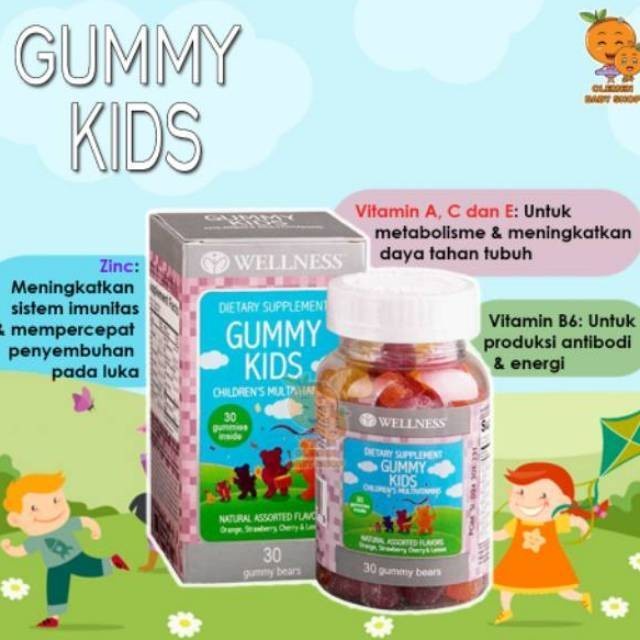Wellness Gummy Kids Isi 30 Gummy Vitamin Anak Vit Anak -