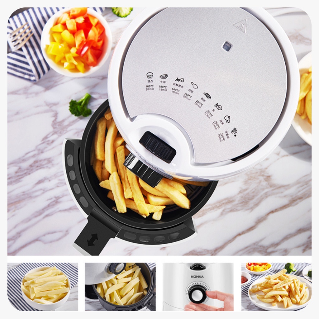 KONKA AIR FRYER 2.2L | PENGGORENGAN TANPA MNIYAK - KGKZ-2202(WE)