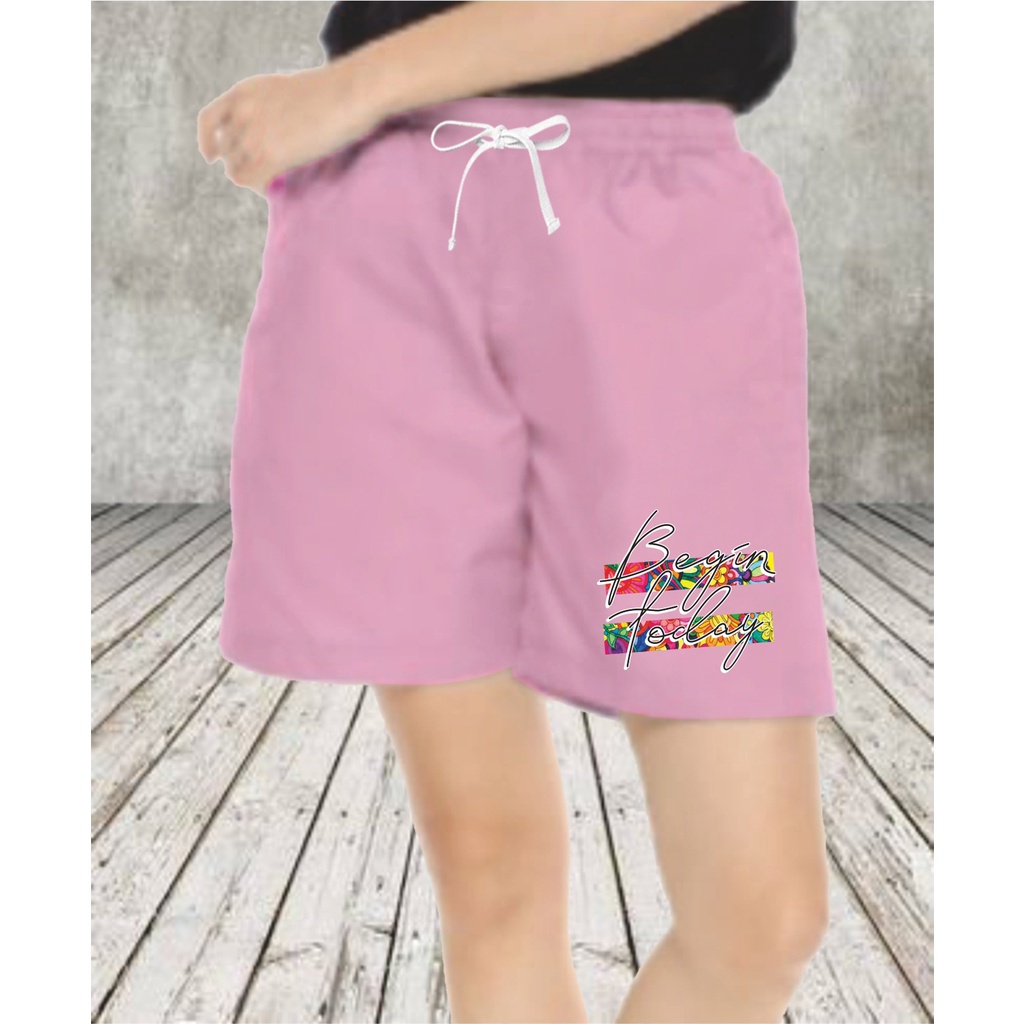 Celana Pendek Wanita &amp; Remaja / Hot Pants Katun Motif Kekinian BEGIN TODAY