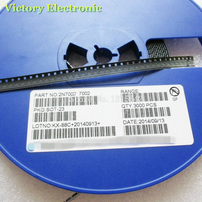 100pcs Ic 2n7002lt1g Sot23 2n7002 Sot Smd 702 Mosfet 60v 115 Ma N-Channel