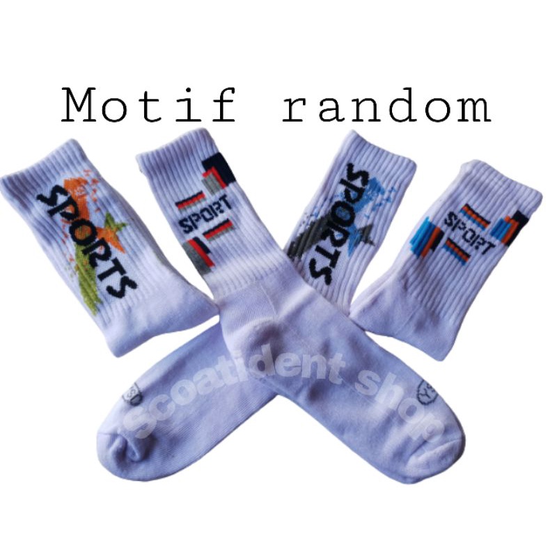 KAOS KAKI PANJANG OLAHRAGA/SPORT SEBETIS MOTIF RANDOM