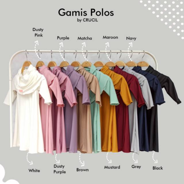 Crucil Gamis Anak Polos (0-2th)