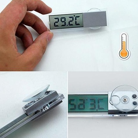 1 PCS Mobil LCD Waktu Tampilan Suhu Digital Jam Thermometer