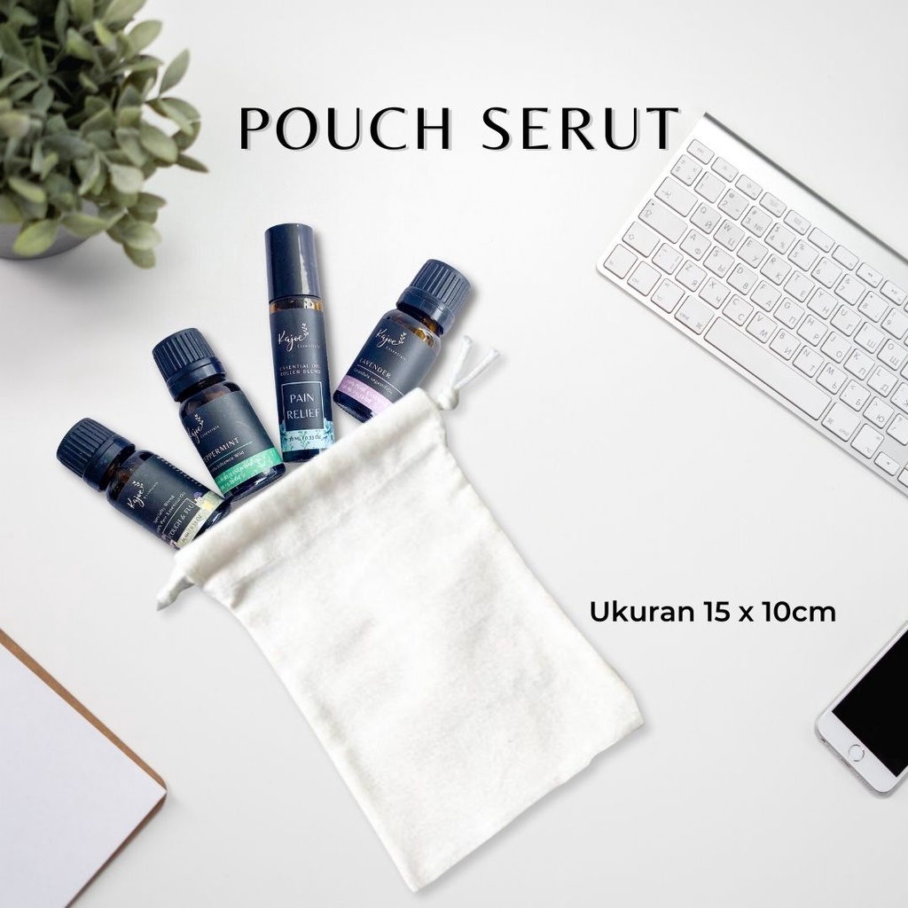 POUCH SERUT BLACU POLOS UNTUK ESSENTIAL OIL