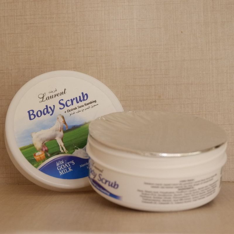 Laurent Body Scrub With Goat's Milk Original 250ml / Lulur Badan / Cream Pemutih Badan / Krim Lulur