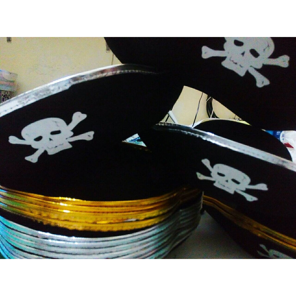 Topi Kapten Bajak Laut + Penutup Mata /Pirate Hat