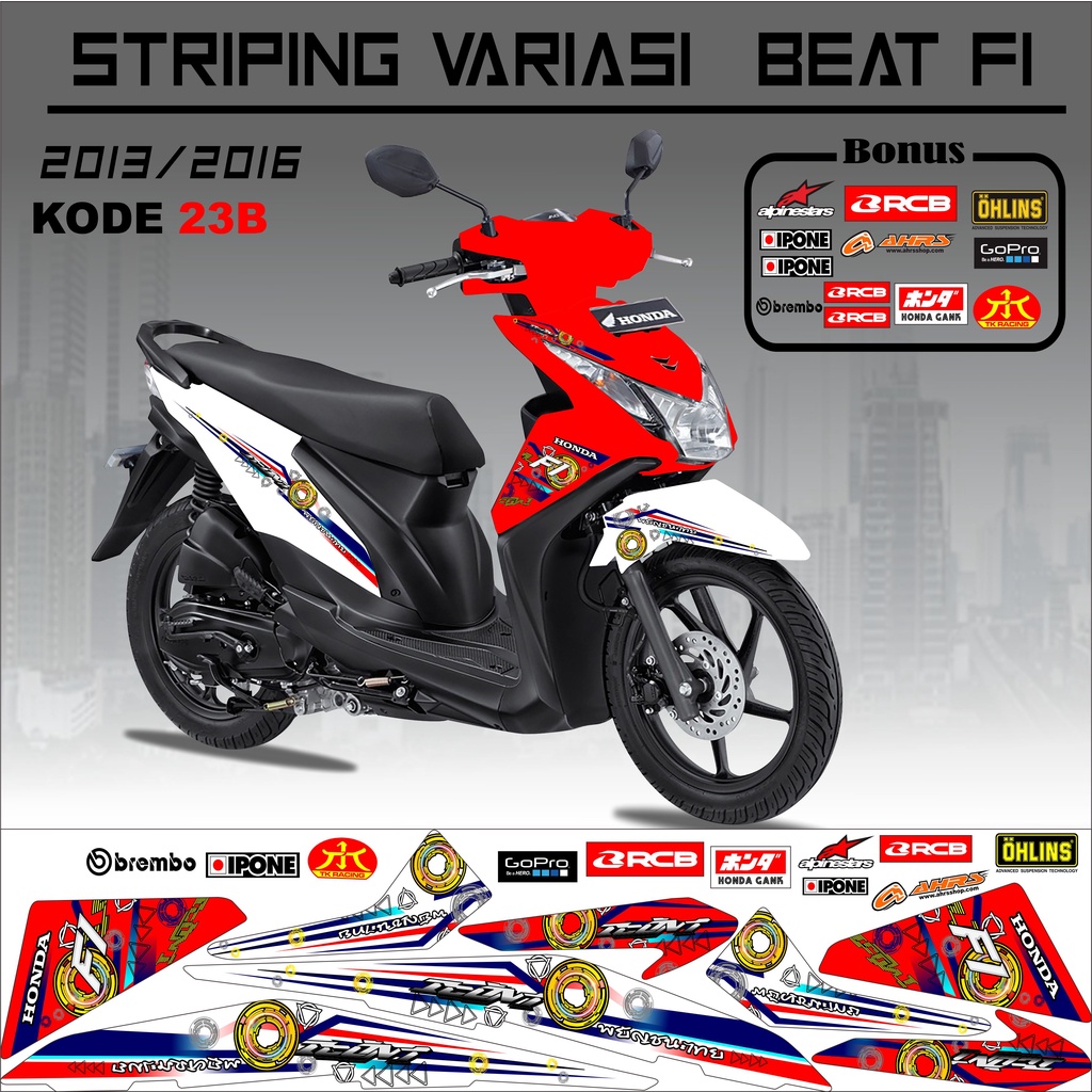 Striping Beat Variasi Stiker Beat Kode 23