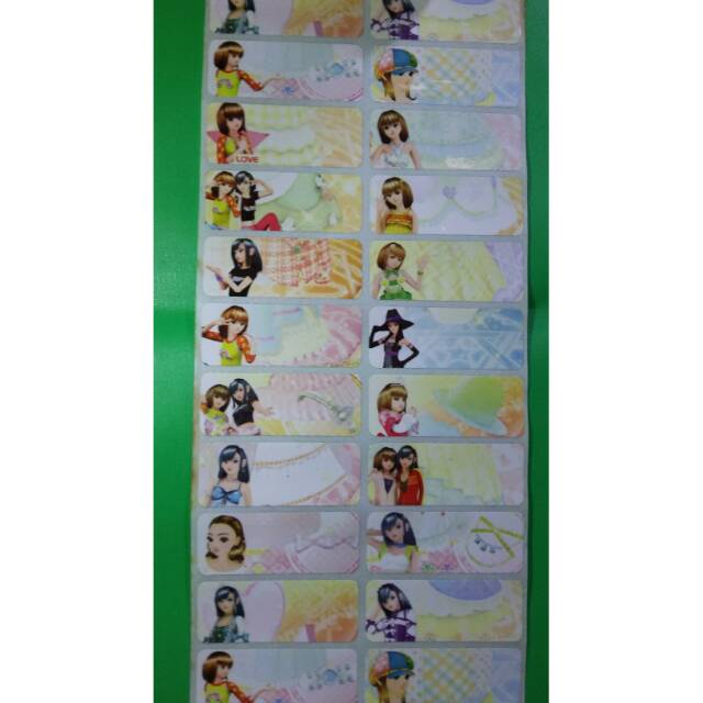 

LOVE & BERRY Stiker label nama waterproof anti air murah