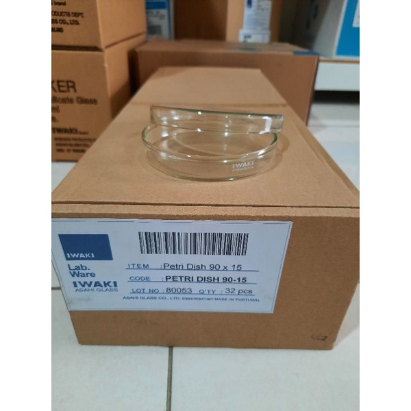 petridish kaca iwaki 90 x 15 | cawan petri