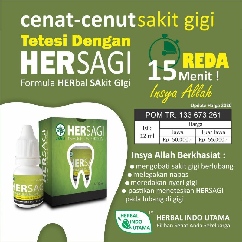 

hiu hersagi herbal sakit gigi 12 ml